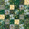 Sykel Enterprises-Baylor University Cheater Quilt Printed Cotton Fabric-Baylor Bears Cotton Fabric with Patchwork Cheater Quilt Print-60” Width